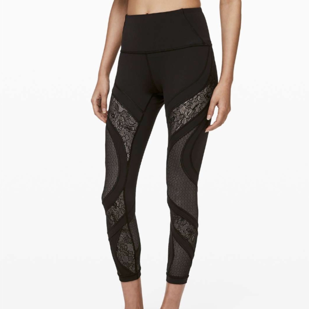 Lululemon Wunder Under High-Rise Tight 25" *Lace Black